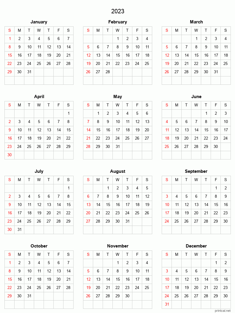 Printable 2023 Calendars Vrogue - Free Printable A4 Monthly Calendar 2024