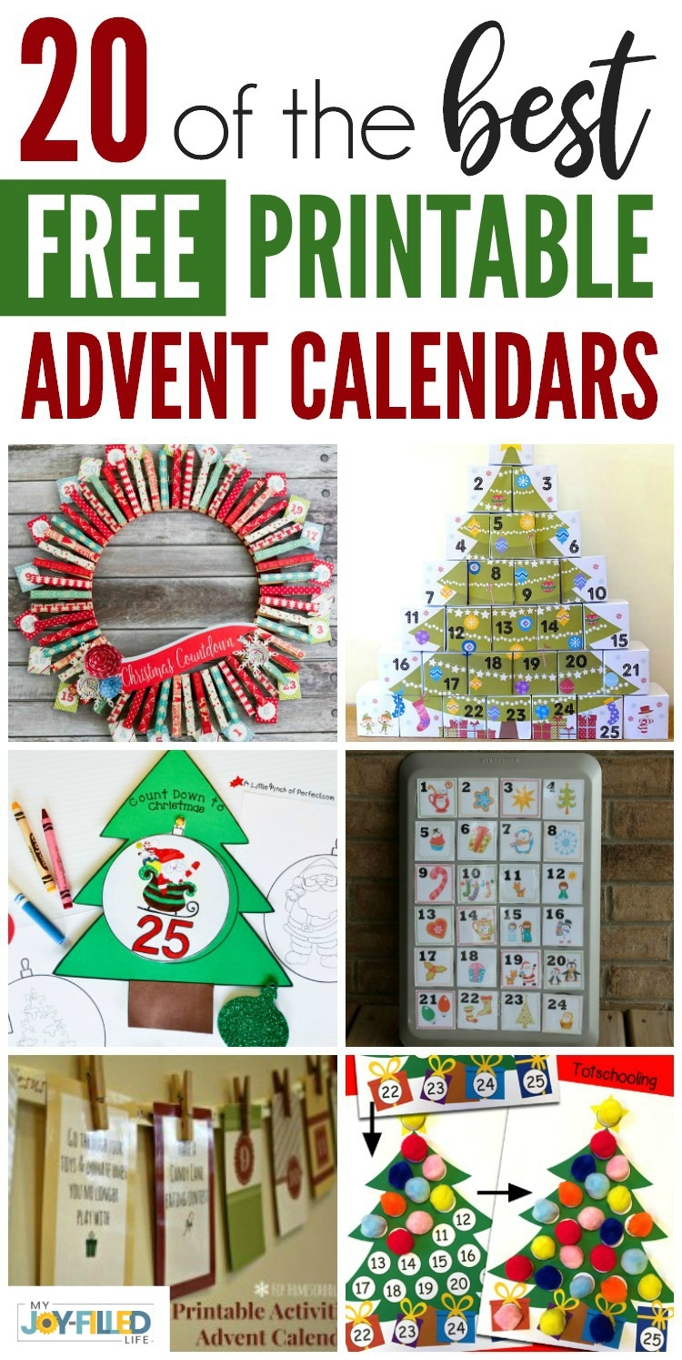 Printable Advent Calendars - Free Printable Advent Calendar Template 2024