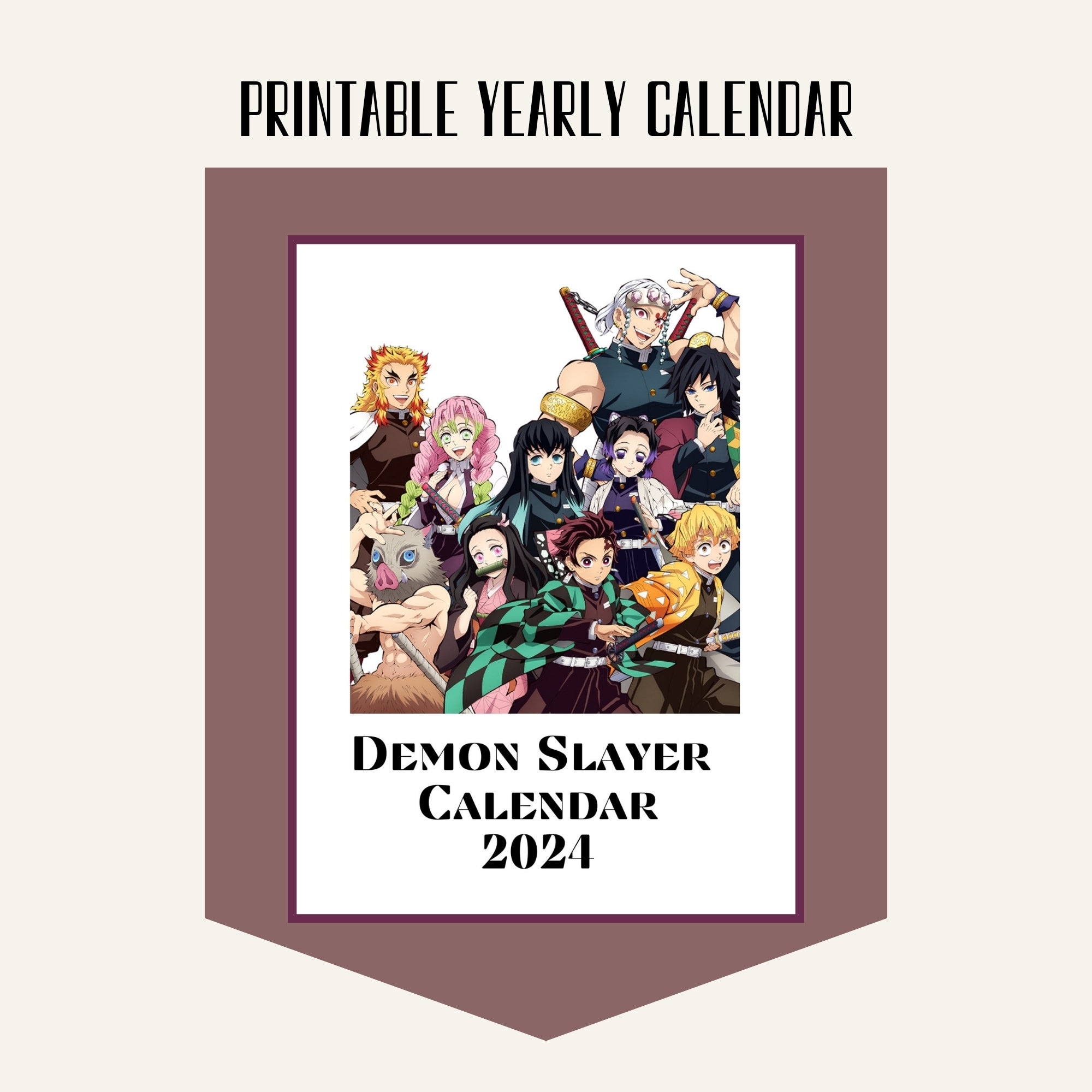 Printable Anime Calendar 2024 Printable Monthly Calendar Anime with Free Printable Anime Calendar 2024