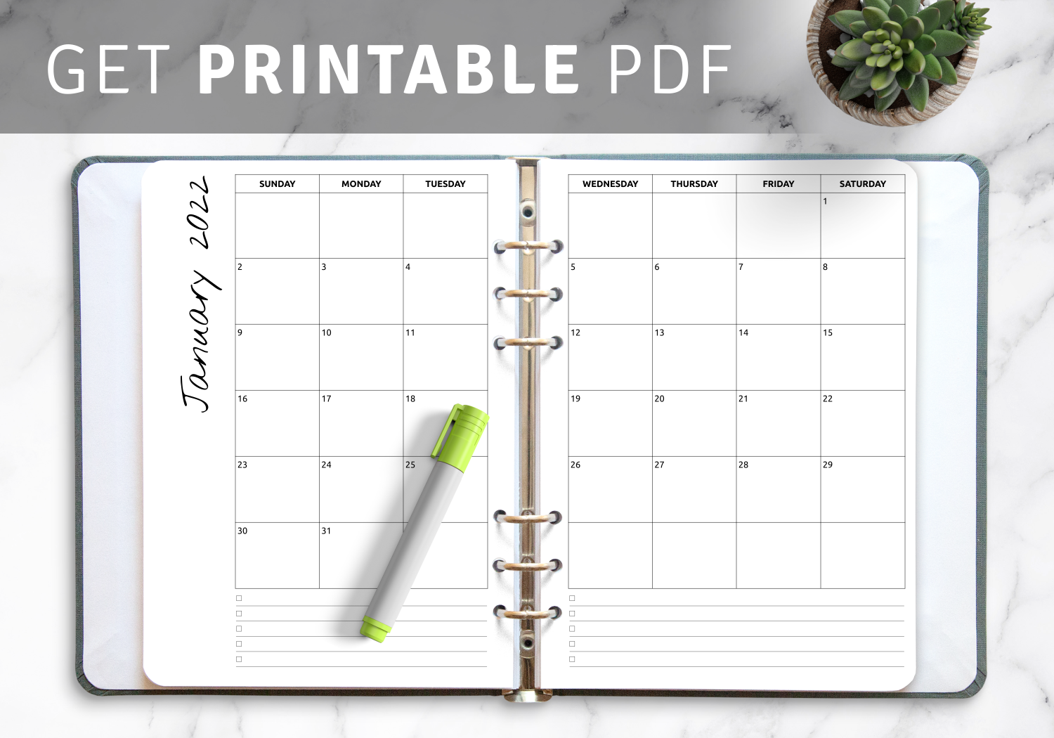 Printable Calendar With Notes - Free Printable 2024 Monthly Calendar With Notes