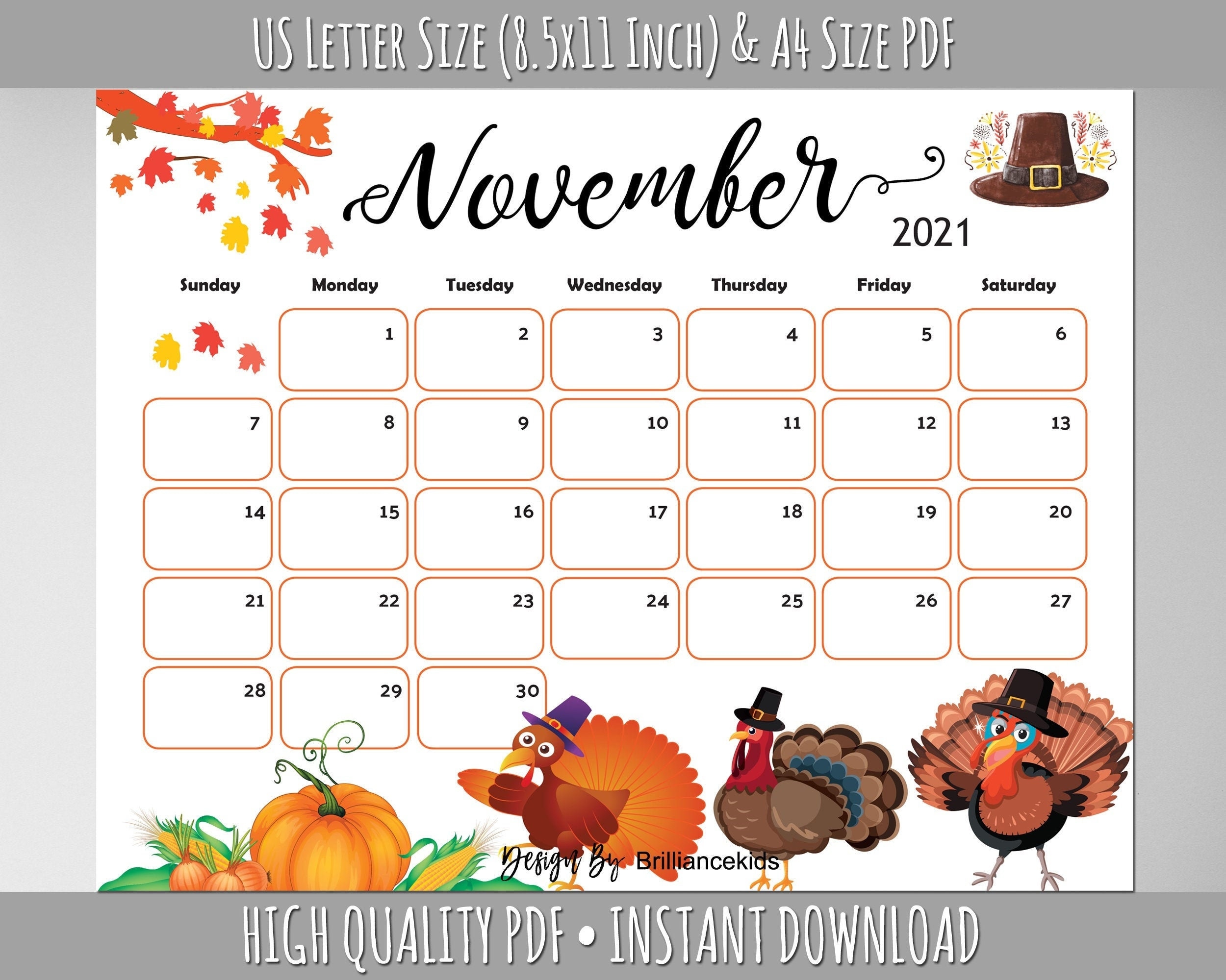 Printable November Calendar - Free Printable 2024 November Calendar Template