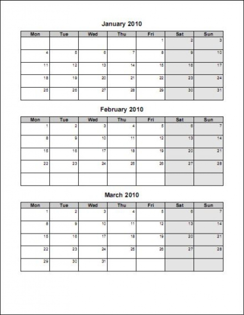 Printable Three Month Calendar - Free Printable 3 Month Calendar 2024
