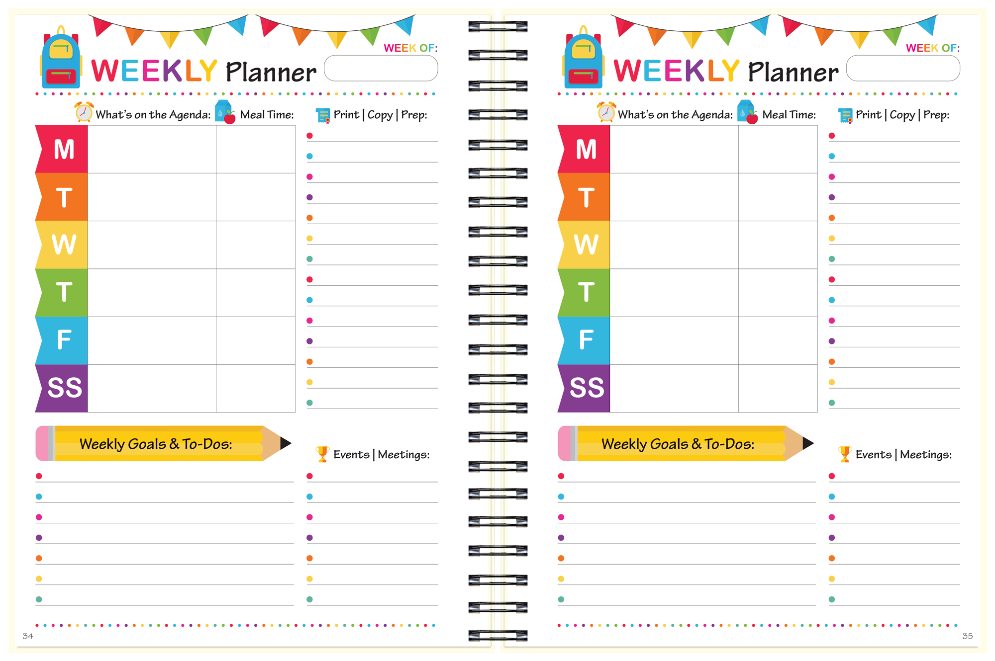 Printable Weekly Student Planner - Free Printable Agenda Calendar 2024