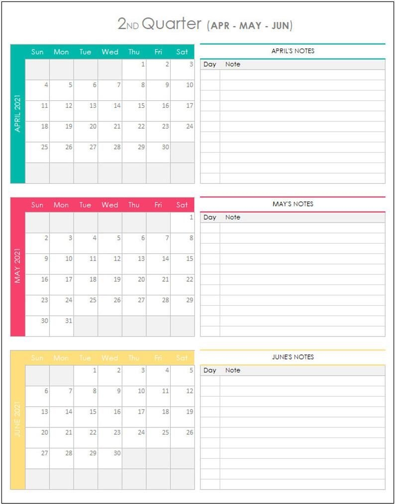 Quarterly Calendar 2024 Excel Template Q4 2024 Planner Excel Etsy UK - Free Printable 2024 Quarterly Calendar Template