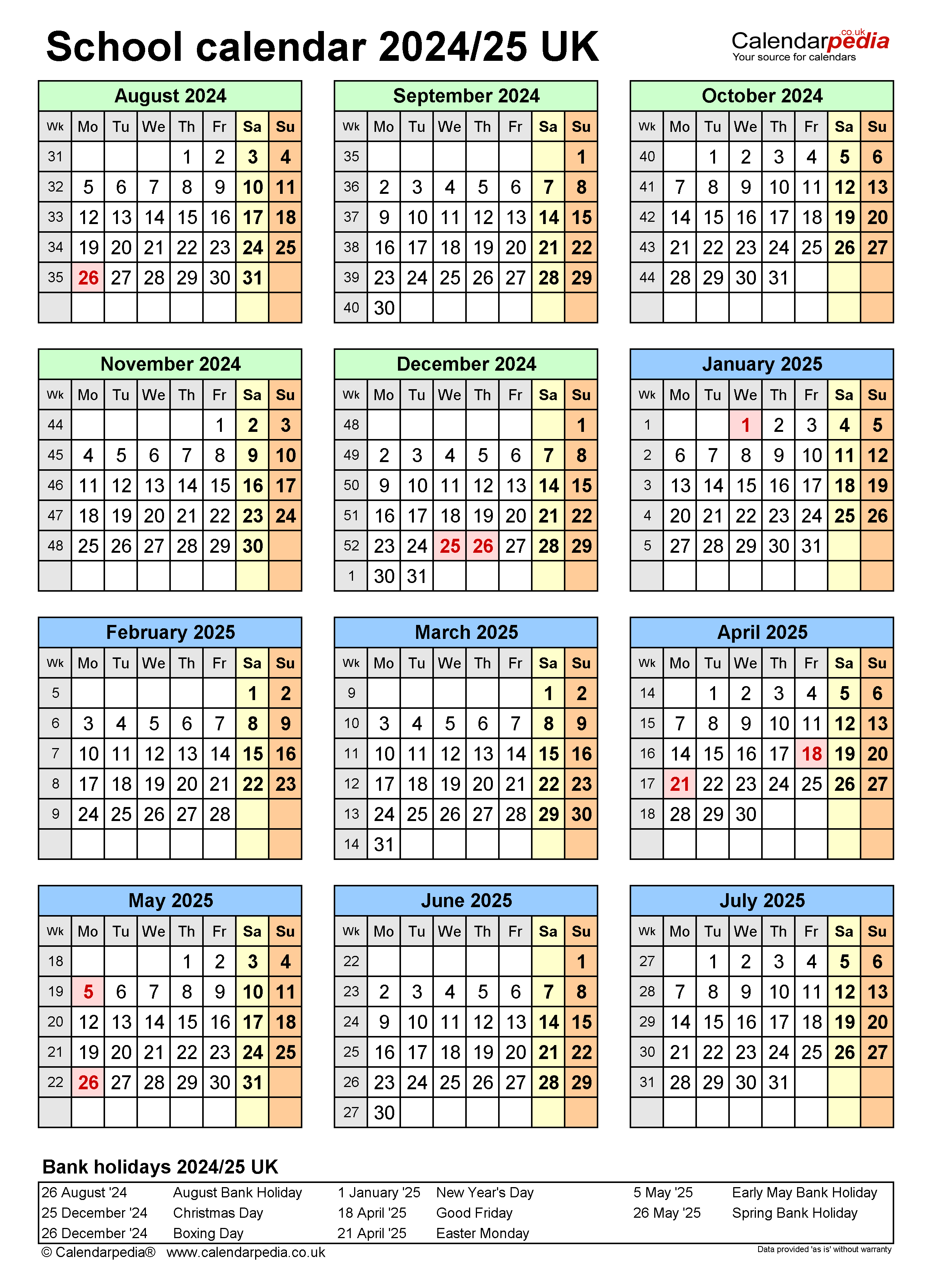 School Holidays 2024 England Ericka Priscilla - Free Printable 2024 Schoo Calendar