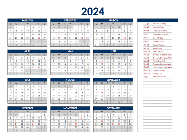 School Holidays 2024 Qld And Nsw Dido Myriam - Free Printable 2024 Calendar With Holidays Australia