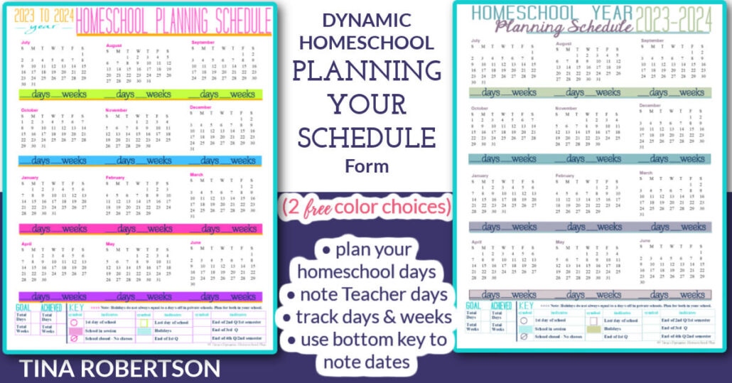 School Year 2023 2024 Homeschool Planning Schedules Beautiful Forms