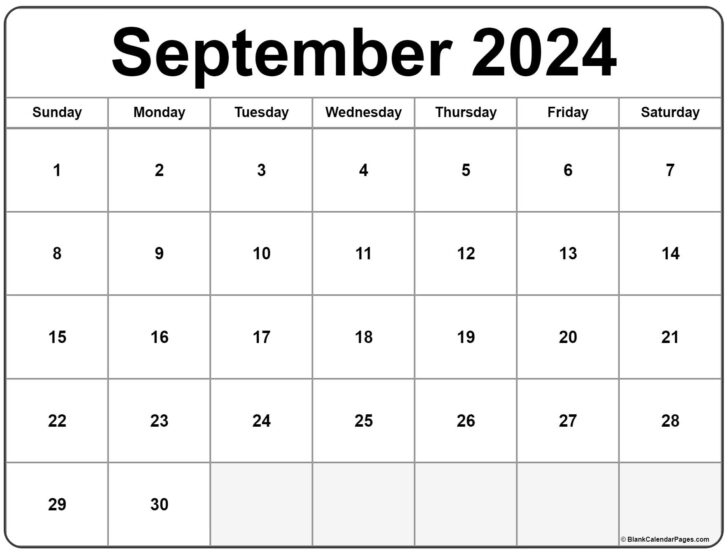 Sept 2024 Calendar Printable 2024 Calendars - Free Printable 2024 Calendar September