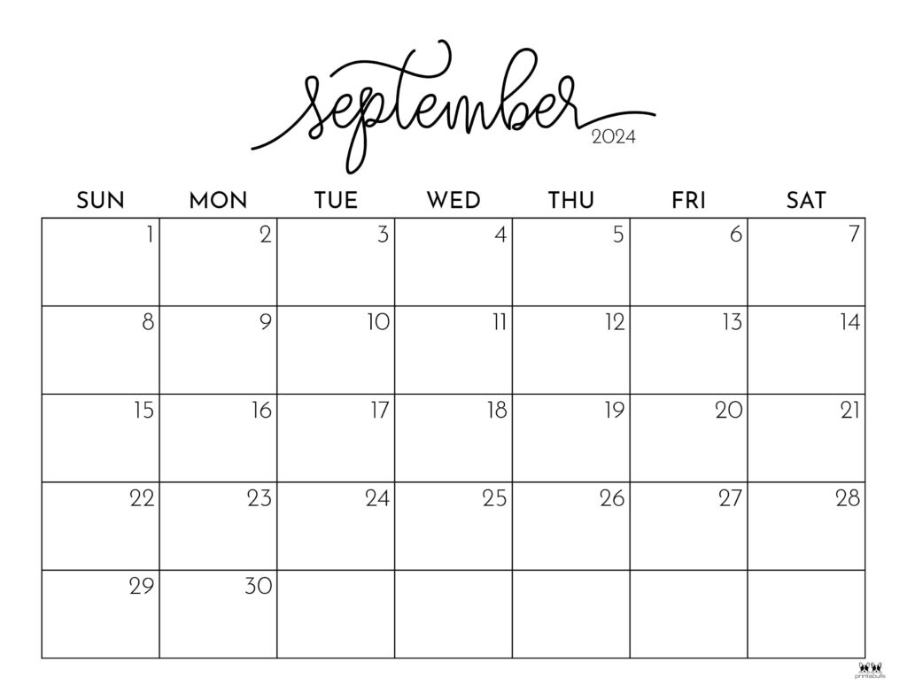 September 2024 Calendars - 50 Free Printables | Printabulls for Free Printable August And September 2024 Calendar