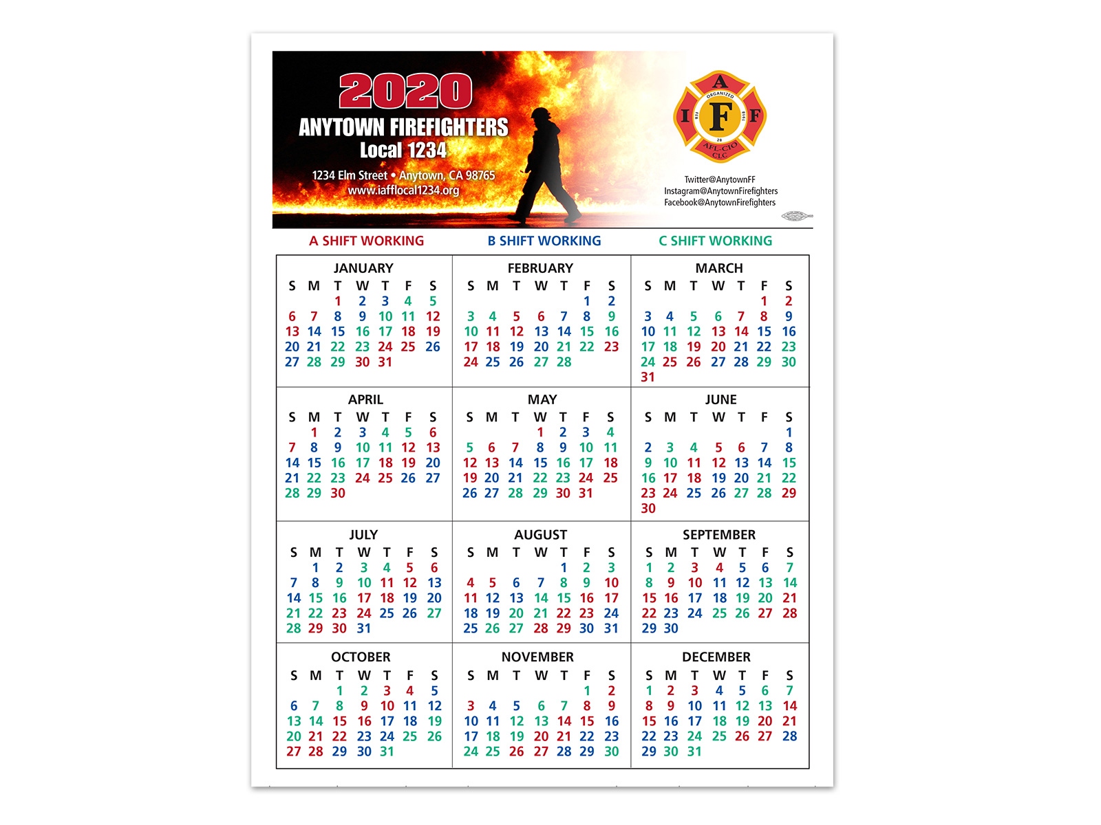Shift Calendars Firefighters Print Design - Free Printable 2024-2025 Day Firefighter Shift Calendar