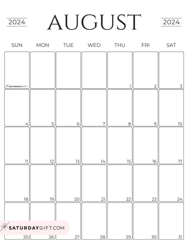 Simple Calendar Template 2024 - Free Printable Vertical Calendar with regard to Free Printable August 2024 Calendar Portrait