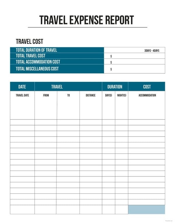 Travel Expense Sheet Template Free Free Printable Templates | Free Printable 2024 Travel Expense Calendar