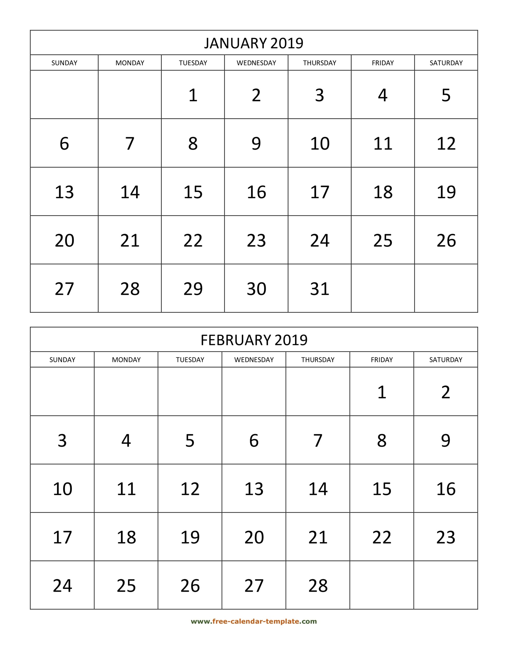Free Printable 2024 Calendar 2months In Page With Holidays Printable