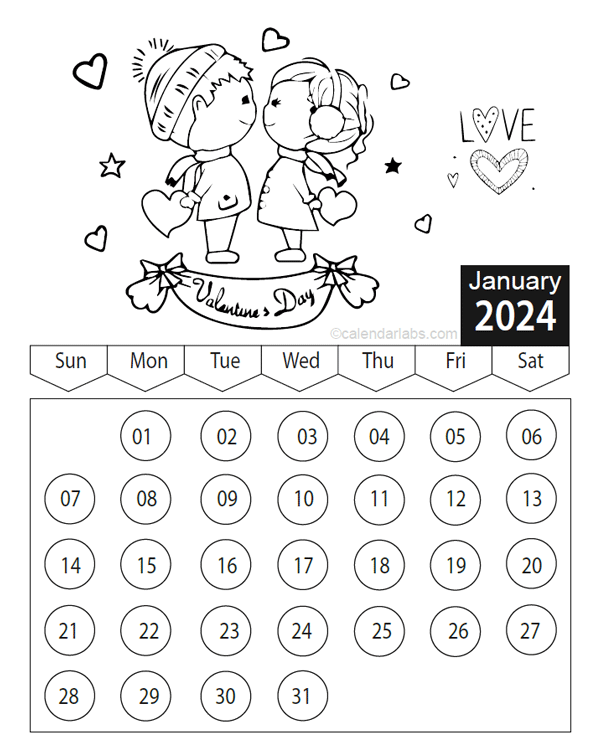 Valentines Weekend 2024 Calendar Amber Bettina - Free Printable 2024 Coloring Calendar