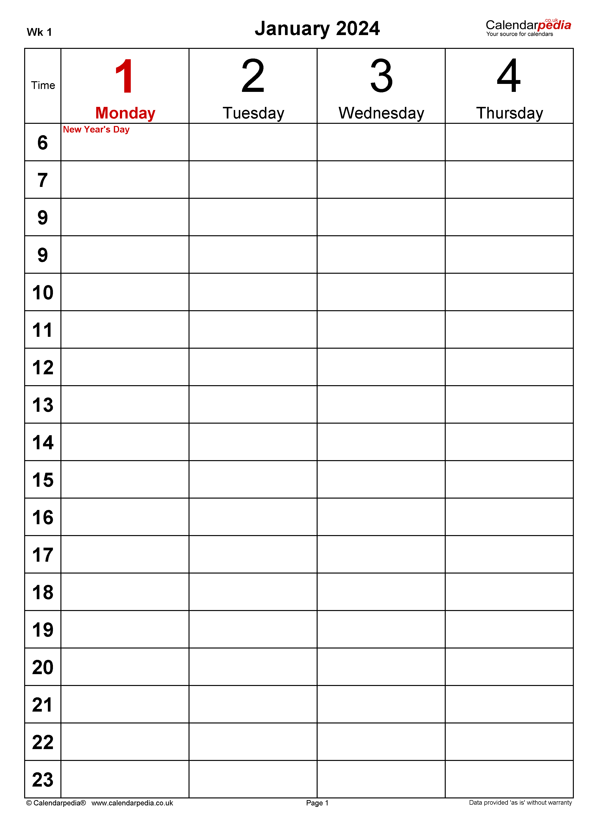 Weekly Calendar 2024 UK Free Printable Templates For Excel - Free Printable 2024 Monthly Calendar And Weekly Planner