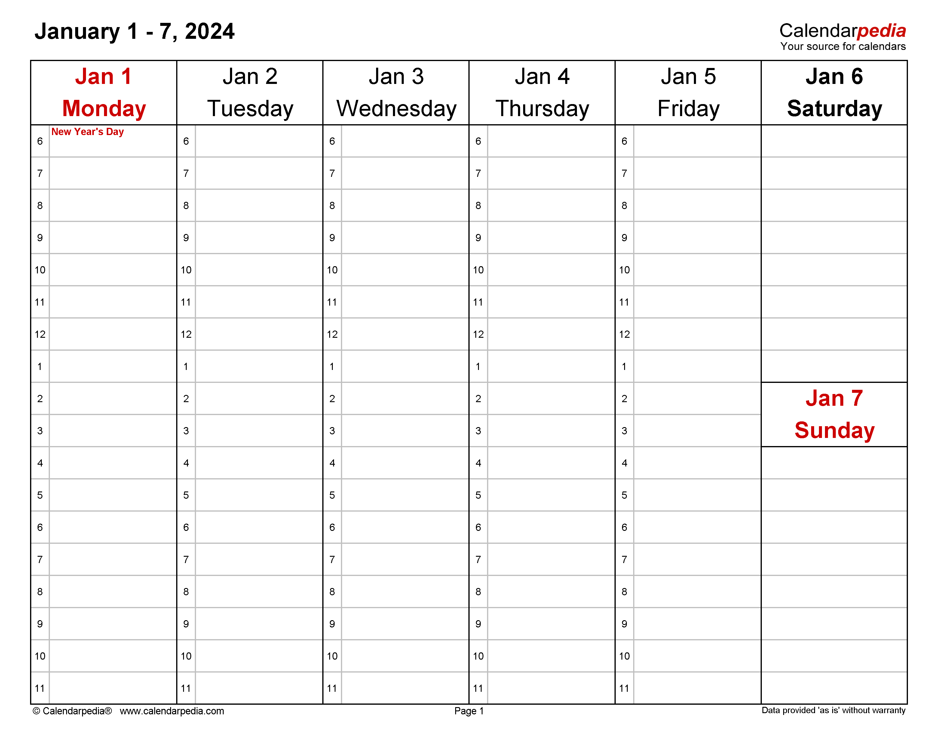 Weekly Calendars 2024 For Pdf - 12 Free Printable Templates intended for Free Printable Bi Weekly Calendar 2024