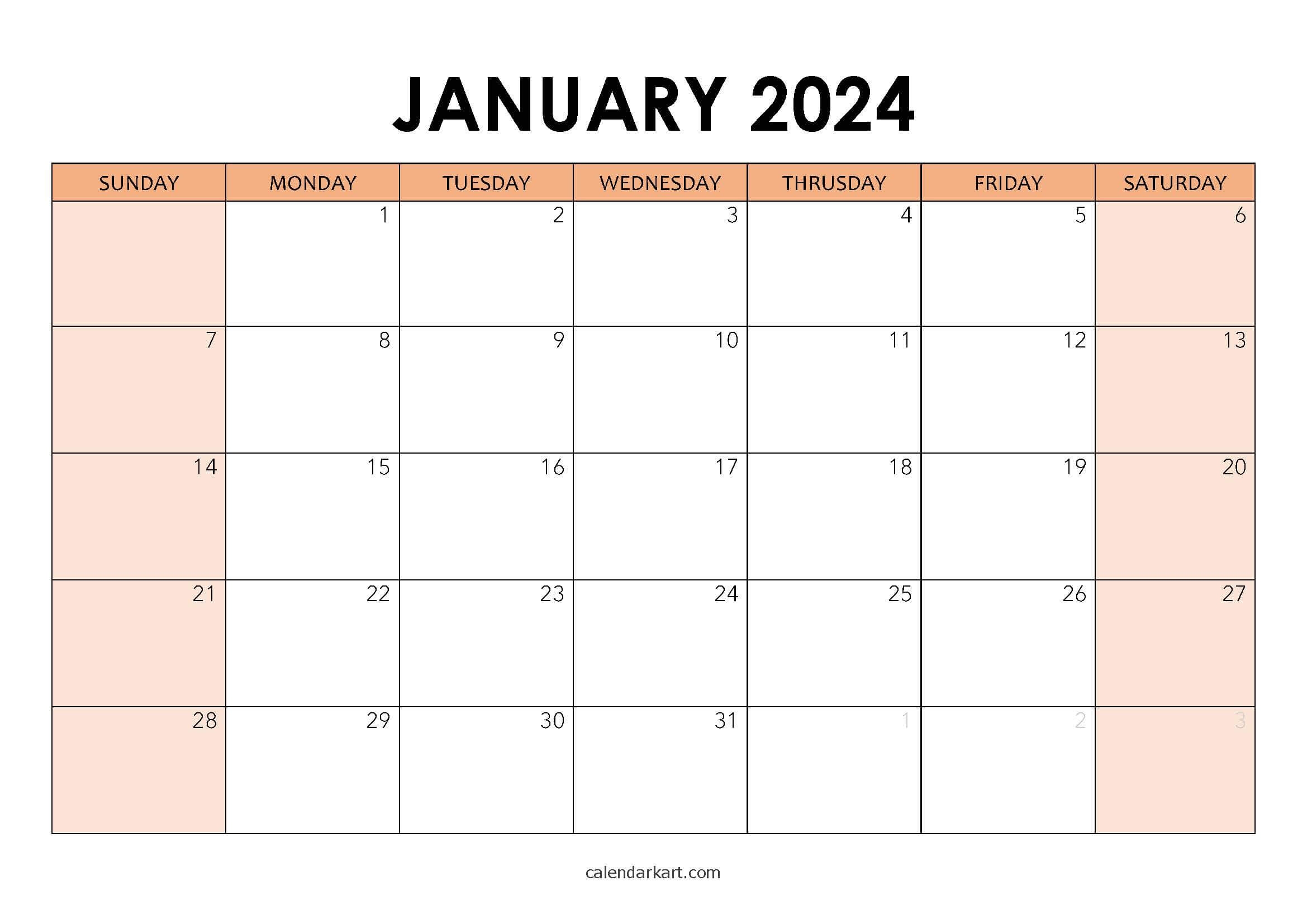 Word Calendar Template 2023 | Calendarkart intended for Free Printable Calendar 2024 Word Format