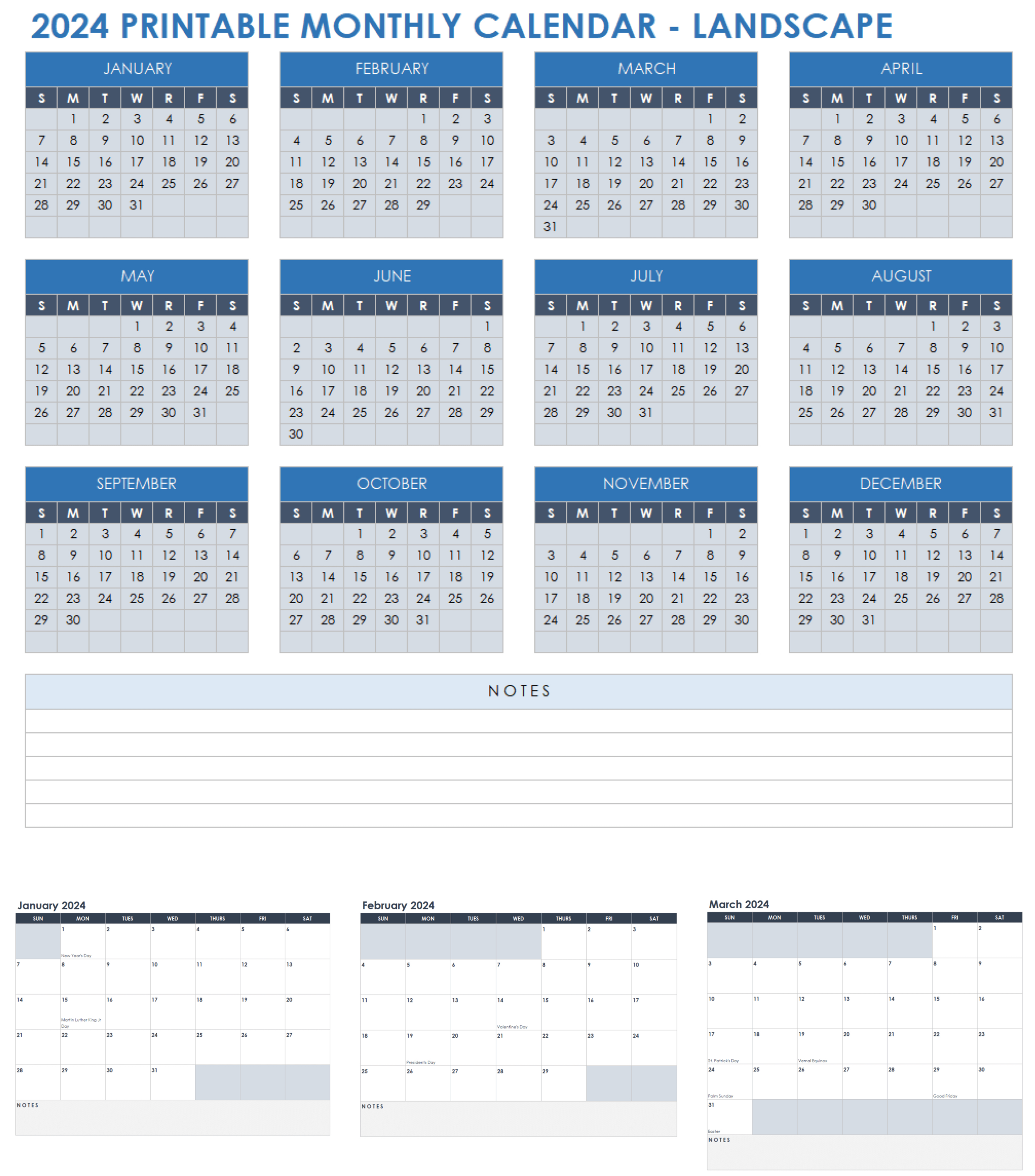 15 Free 2024 Monthly Calendar Templates | Smartsheet for Free Printable Appointment Calendar By Month 2024