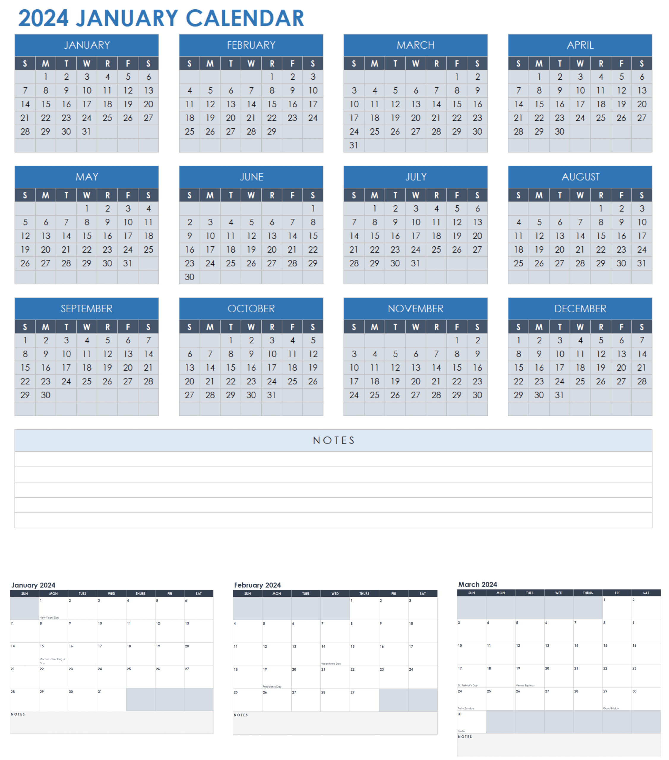 15 Free 2024 Monthly Calendar Templates | Smartsheet regarding Free Printable Calendar 2024 Word Template
