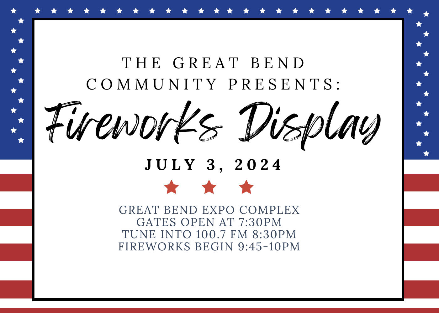2024 City Fireworks Display - Great Bend - Great Bend Ks, 67530 inside Kansas City Calendar of Events July 2024