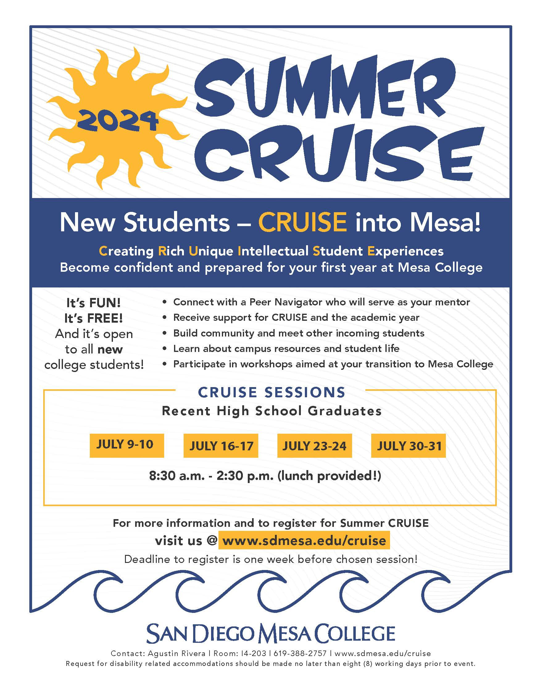 2024 Summer Cruise - San Diego Mesa College Calendar for San Diego Event Calendar July 2024