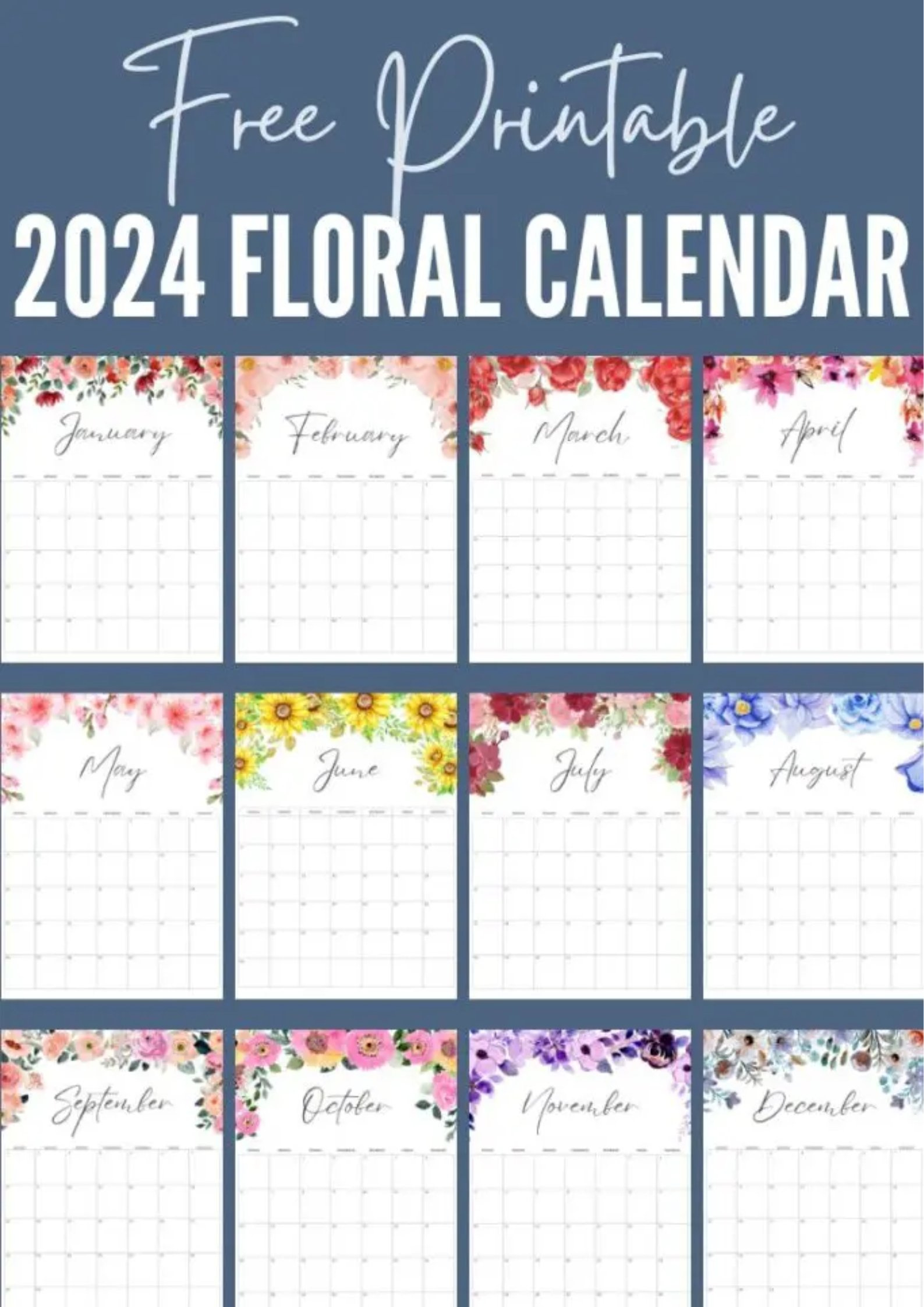 30+ Free Printable Calendars 2024 — Gathering Beauty intended for Free Printable Calendar 2024 Add Clipart