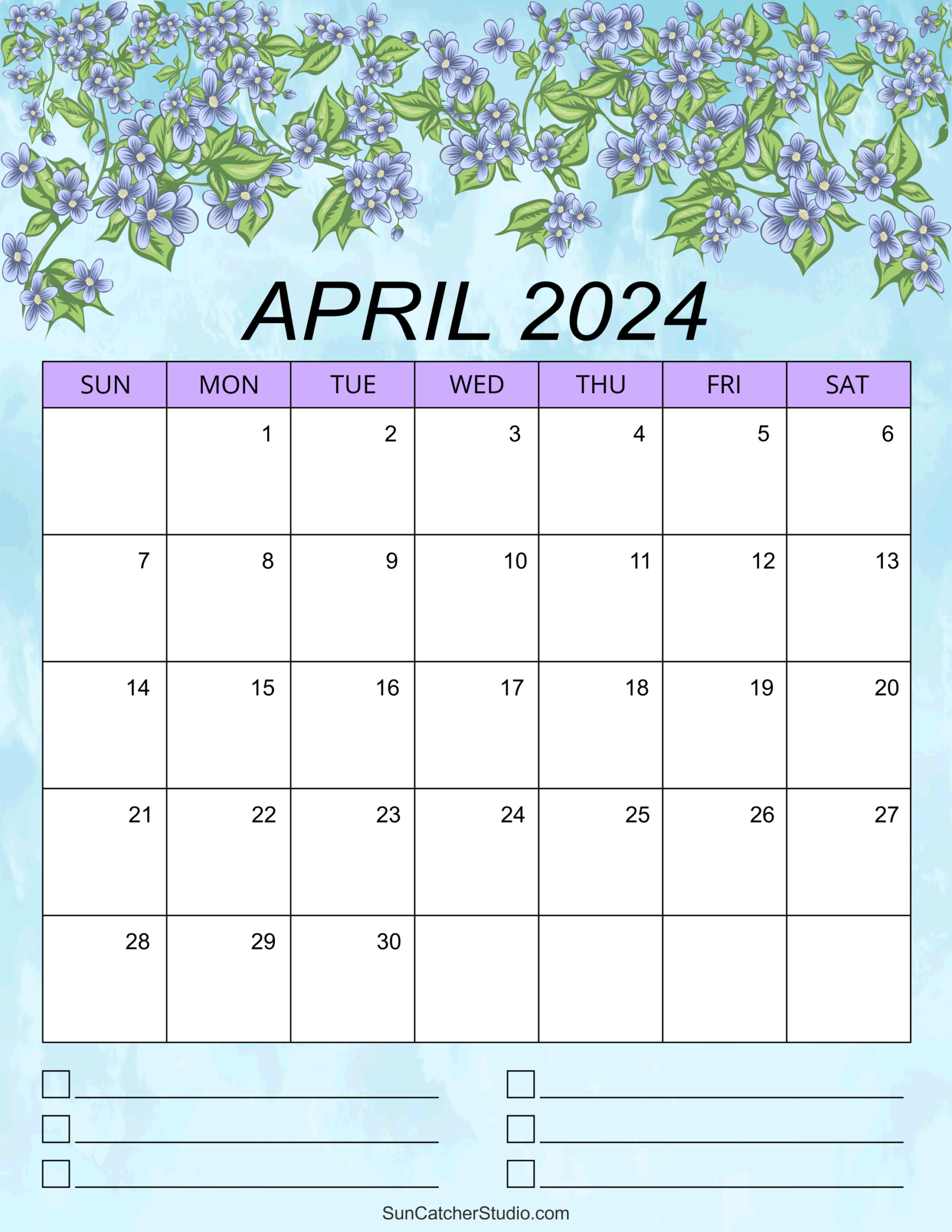 April 2024 Calendar (Free Printable) – Diy Projects, Patterns in Free Printable April 2024 Calendar Portrait Pdf