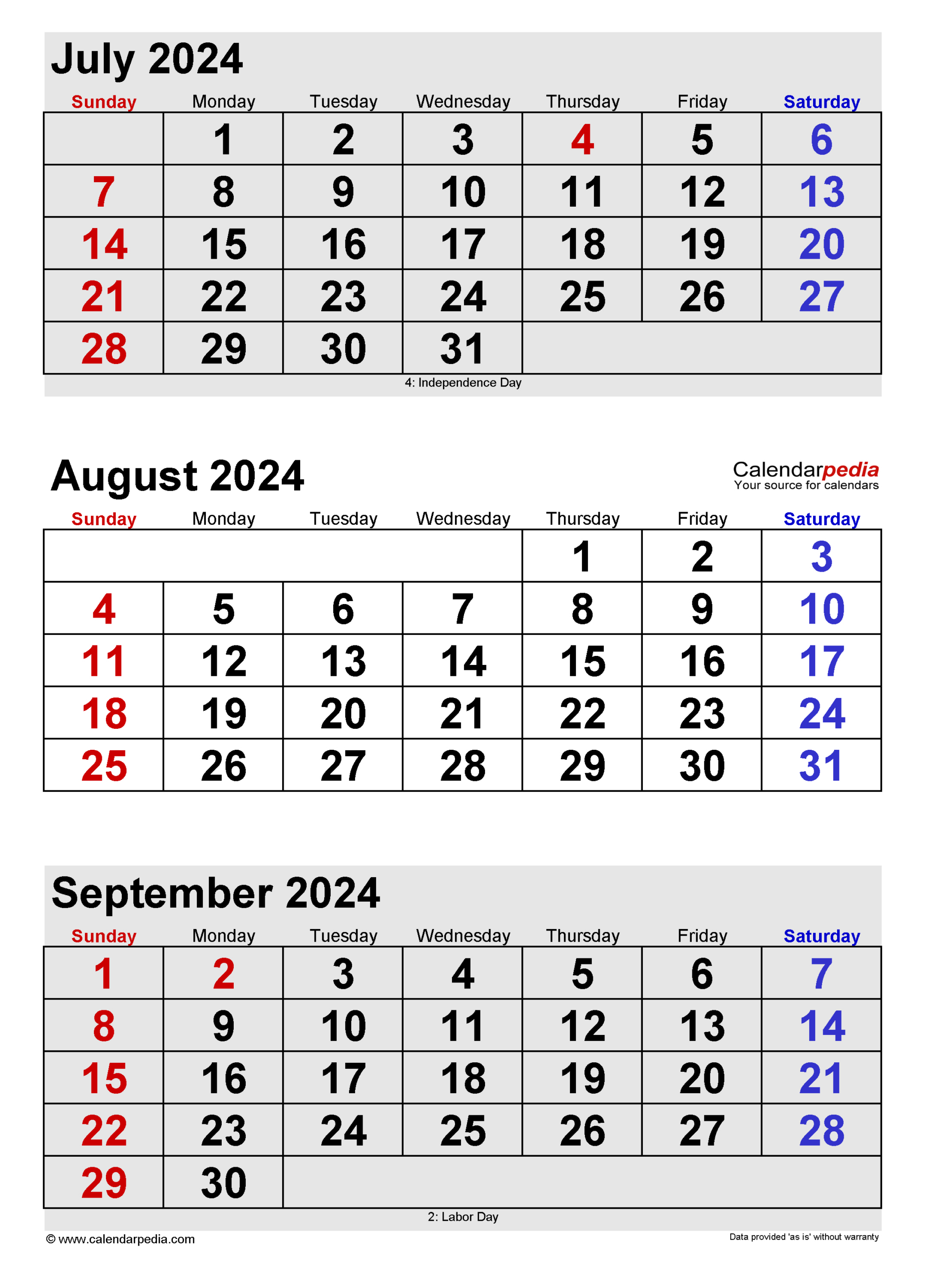 August 2024 Calendar | Templates For Word, Excel And Pdf intended for July Aug Sept 2024 Calendar
