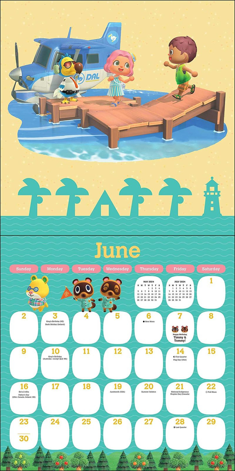 Buy Animal Crossing: New Horizons 2024 Square Wall Calendar At in Animal Crossing July Calendar 2024