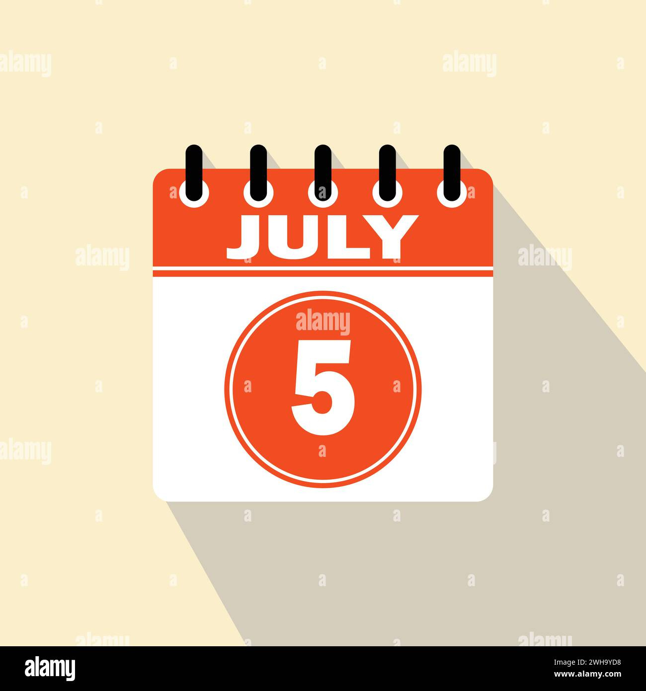 Calendar Day 5 Stock Vector Images - Alamy regarding Calendar Emoji July 5 2024