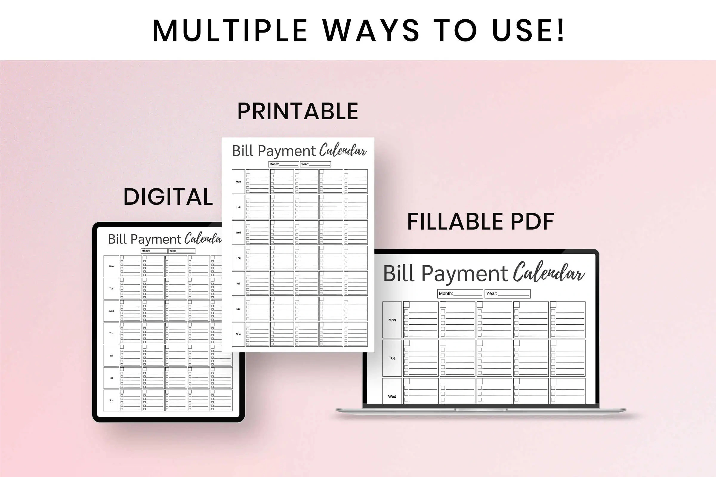 Free Bill Payment Calendar | Snapybiz pertaining to Free Printable Bill Payment Calendar 2024