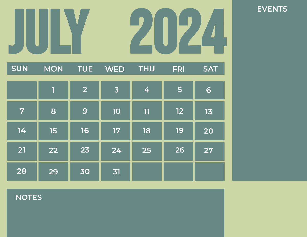 Free July Calendar 2024 Templates &amp;amp; Examples - Edit Online &amp;amp; Download with July Event Calendar 2024