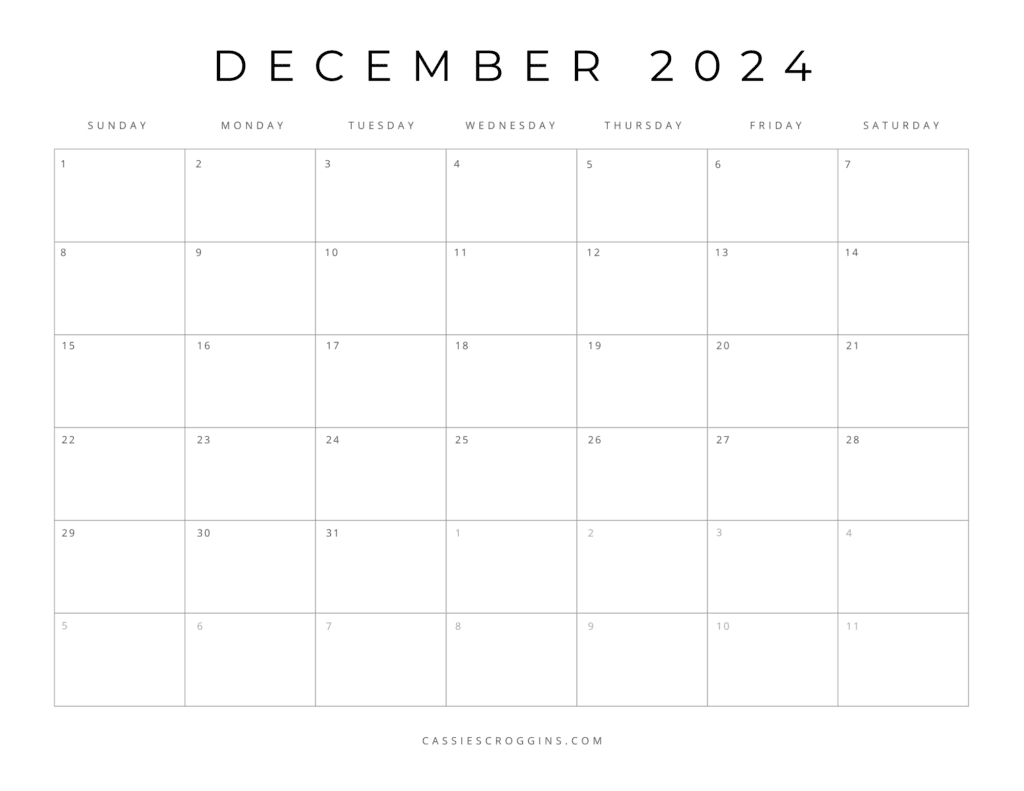 Free Printable 2024 Blank Calendar Templates (All 12 Months) in Free Printable Calendar 2024 Blank