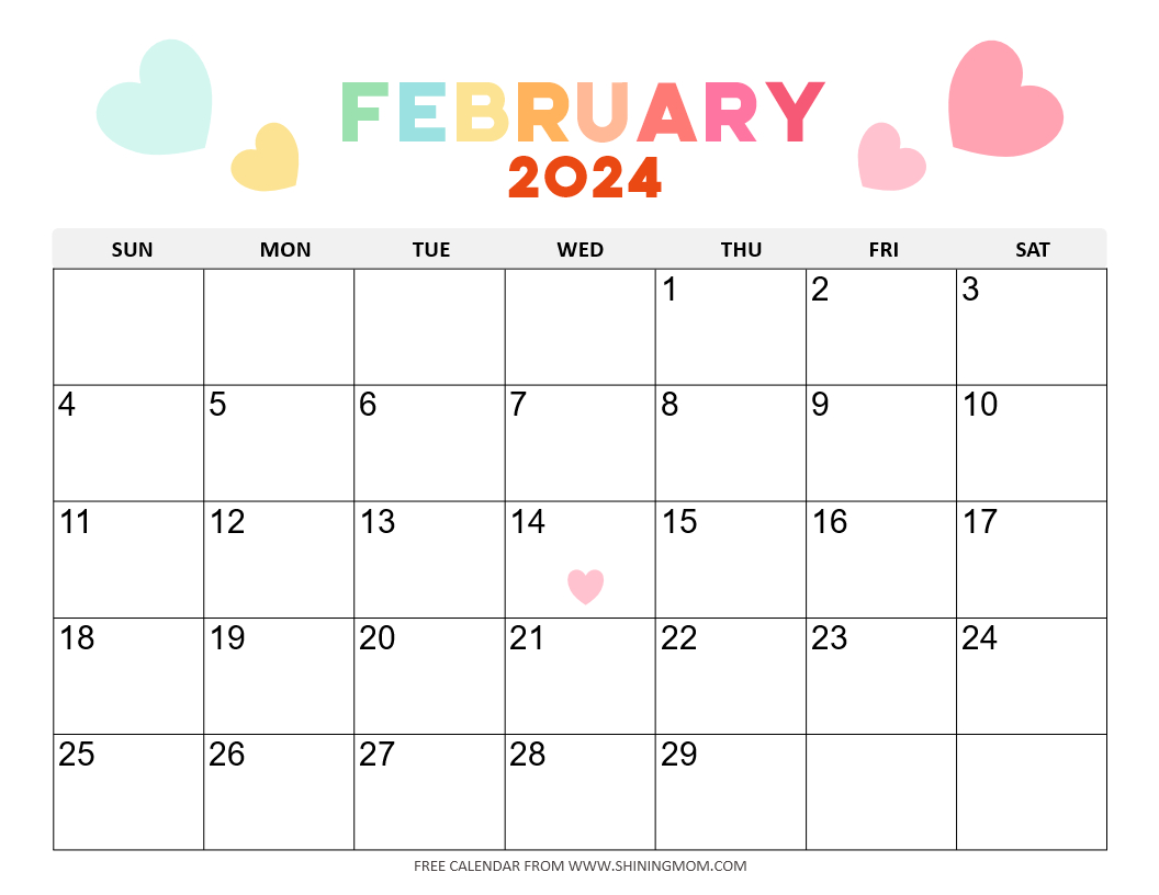 Free Printable February 2024 Calendar With Holidays | Calendar throughout Free Printable Calendar 2024 February
