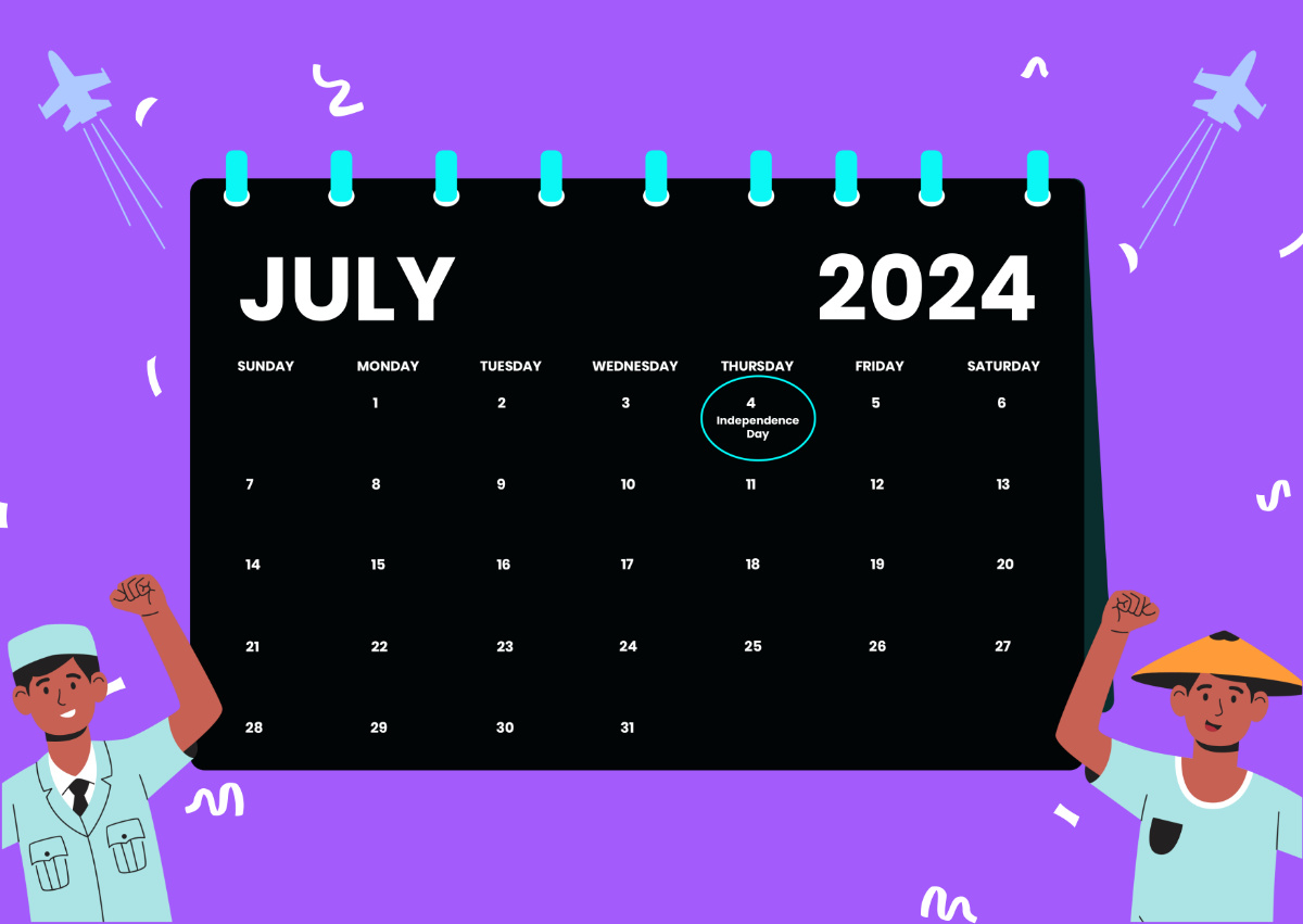July 2024 Calendar Events Template - Edit Online &amp;amp; Download in Calendar Events in July 2024