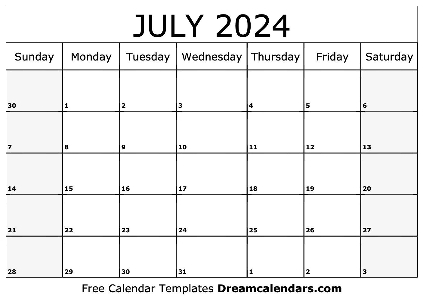 July 2024 Calendar - Free Printable With Holidays And Observances throughout 21 July 2024 Calendar Printable