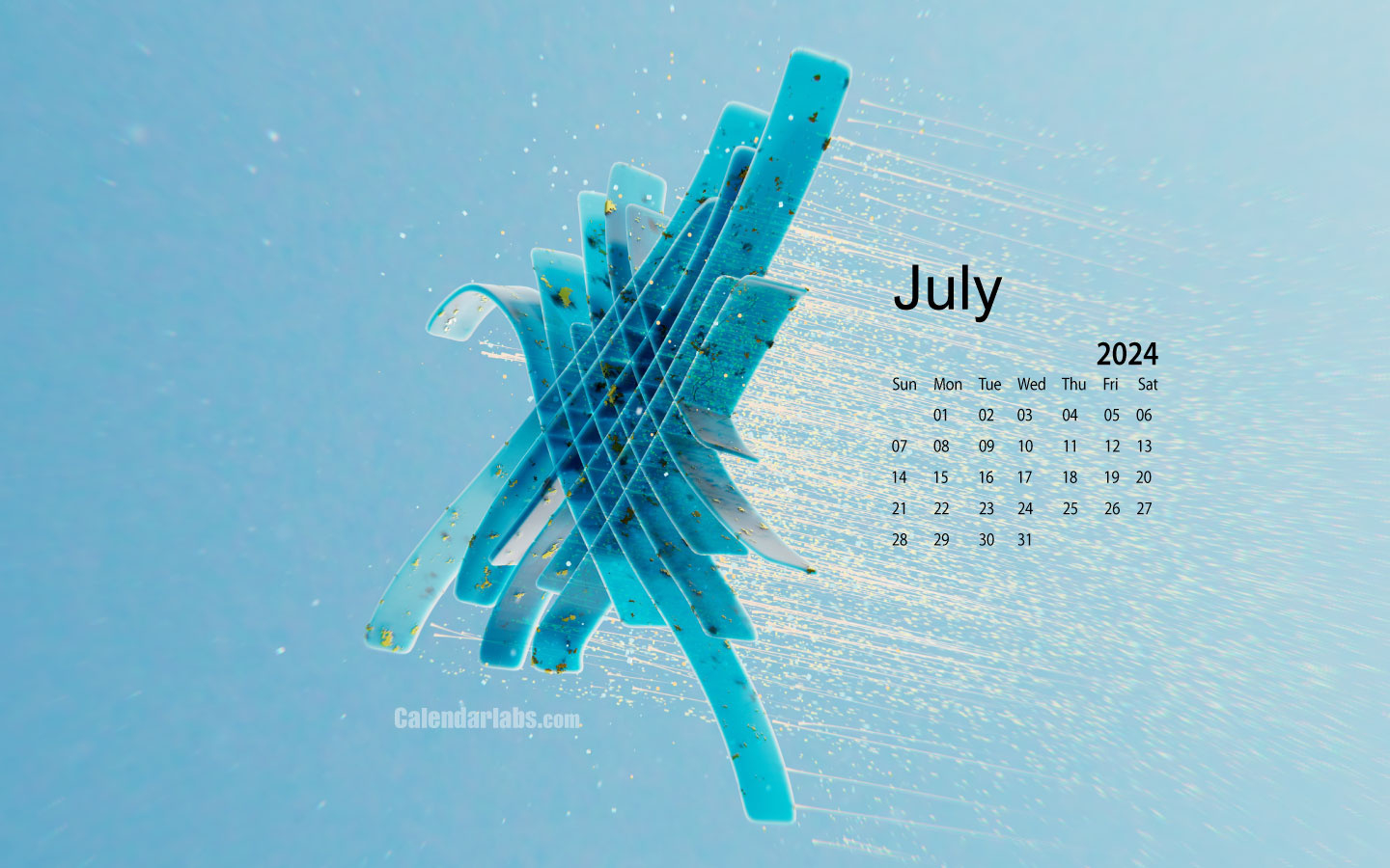 July 2024 Desktop Wallpaper Calendar - Calendarlabs for July 2024 Calendar Wallpaper