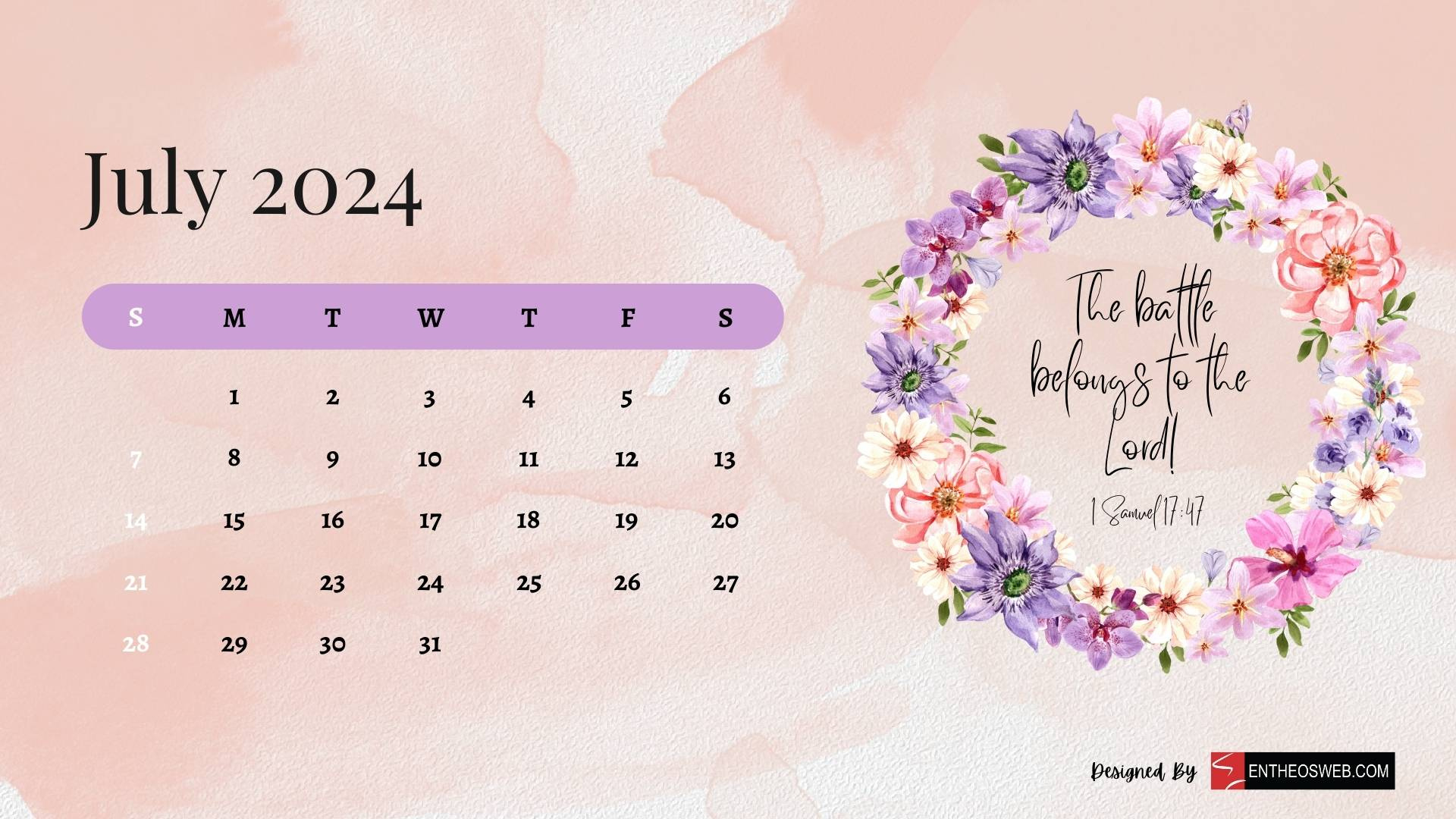 July 2024 Desktop Wallpaper Calendar | Entheosweb intended for July 2024 Desktop Calendar