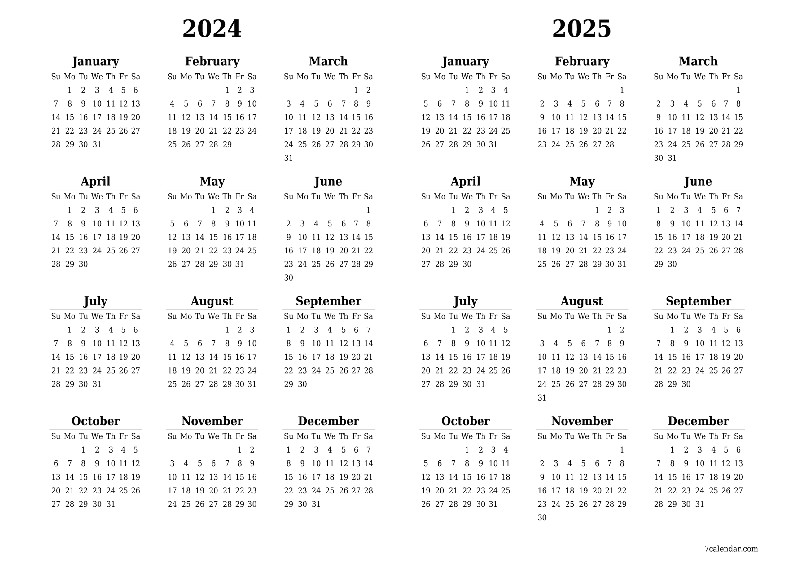 June Calendar 2024 Printable Template - 7Calendar intended for July Thru December 2024 Calendar