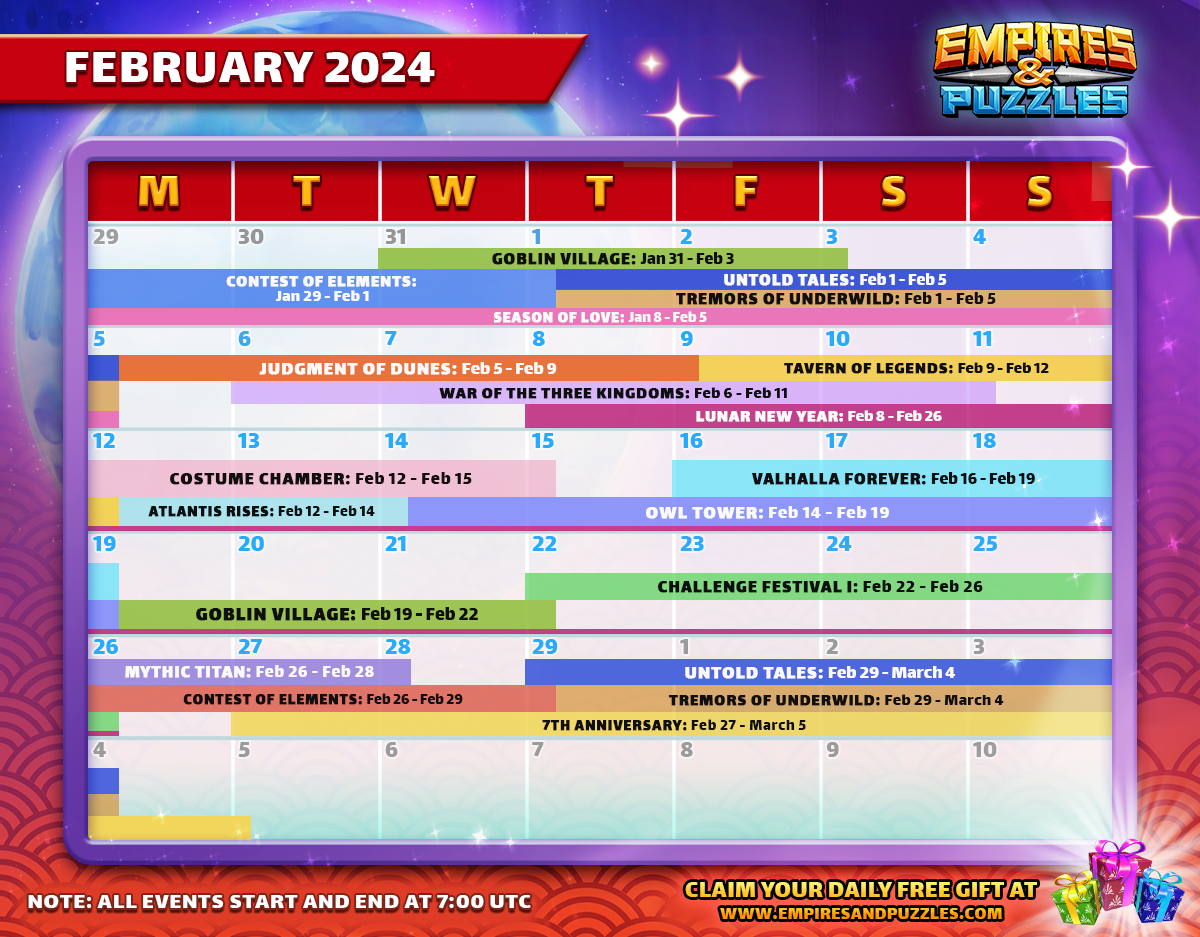 Latest News | Empires &amp;amp; Puzzles | Empires &amp;amp; Puzzles regarding July 2024 Calendar Empires and Puzzles