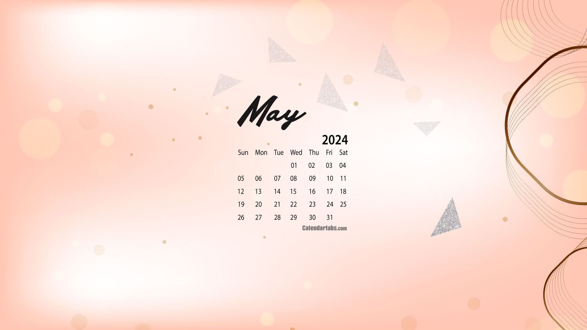 May 2024 Desktop Wallpaper Calendar - Calendarlabs for Free Printable Calendar 2024 May Calendar Lab