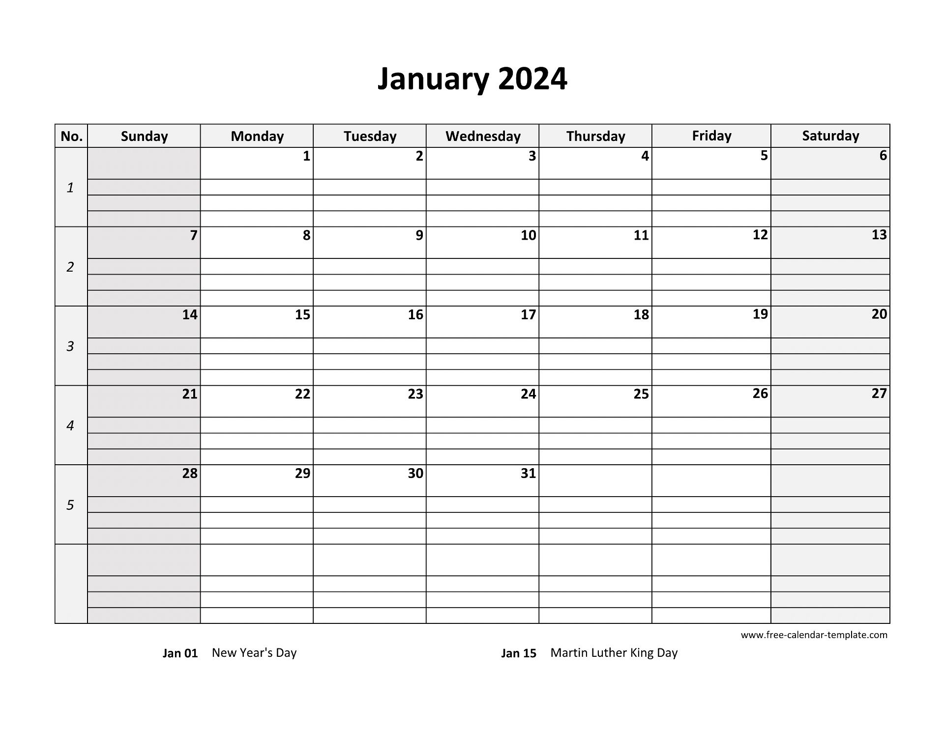 Monthly 2024 Calendar Free Printable With Grid Lines Designed inside Free Printable Calendar 2024 Lined Days