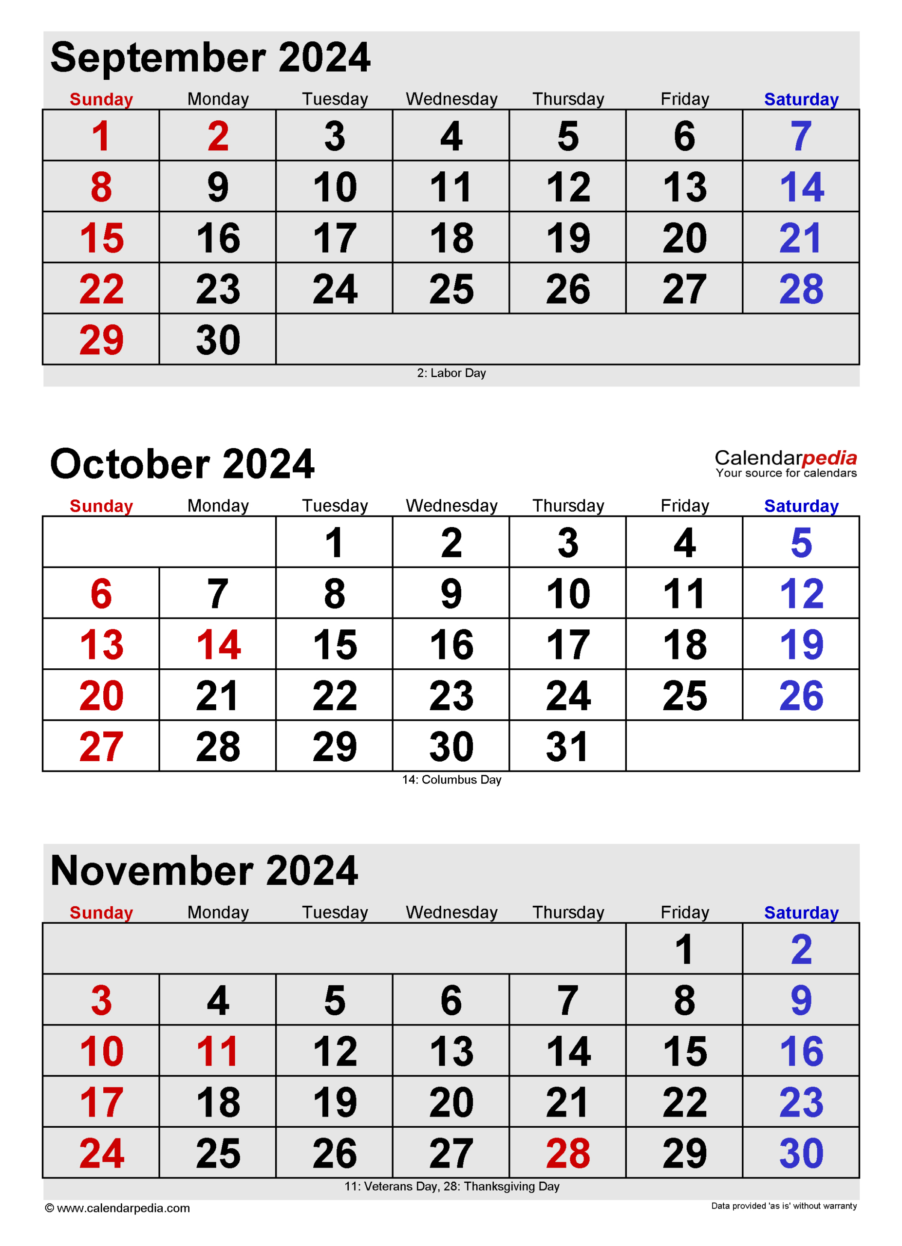 October 2024 Calendar | Templates For Word, Excel And Pdf in July August September October 2024 Calendar