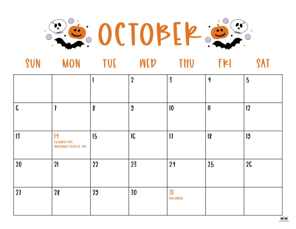 October 2024 Calendars - 50 Free Printables | Printabulls with regard to Free Printable Calendar 2024 October