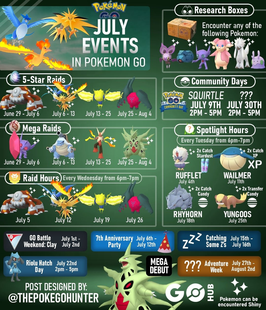 Pokémon Go July 2023 Event Guide | Pokémon Go Hub in Pokemon Go July Calendar 2024
