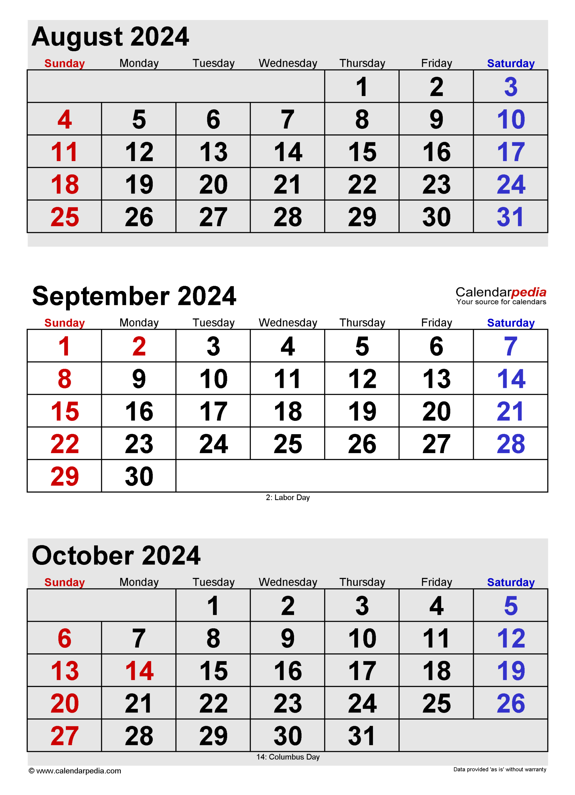 September 2024 Calendar | Templates For Word, Excel And Pdf with regard to July August September October 2024 Calendar