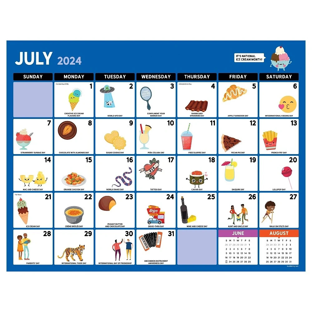 Tf Publishing July 2024-June 2025 Monthly Desk Calendar 17X22 regarding Desk Calendar July 2024