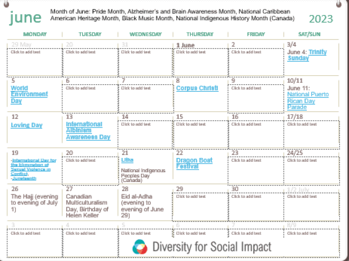 Why Higher Education Institutions Need Diversity Calendars? throughout Diversity Calendar July 2024