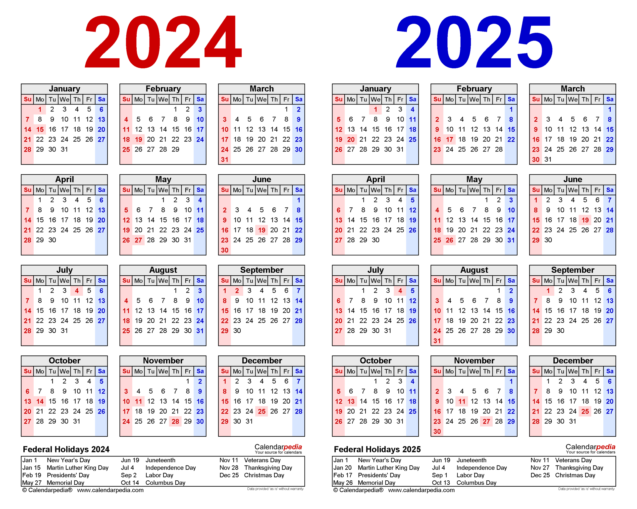 2024-2025 Two Year Calendar - Free Printable Pdf Templates inside Free Printable Calendar 2024/2025