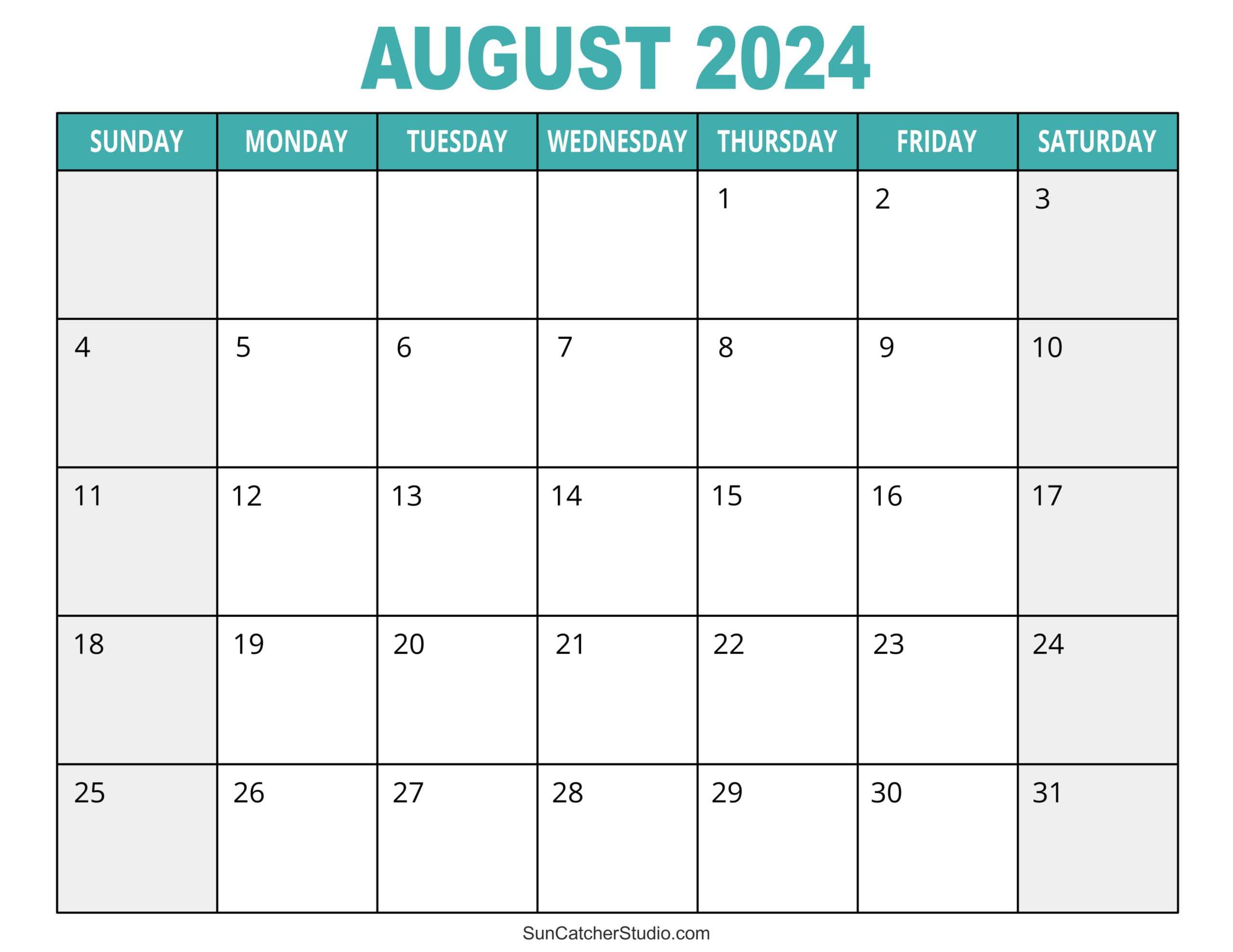 August 2024 Calendar (Free Printable) – Diy Projects, Patterns for Editable Calendar August 2024